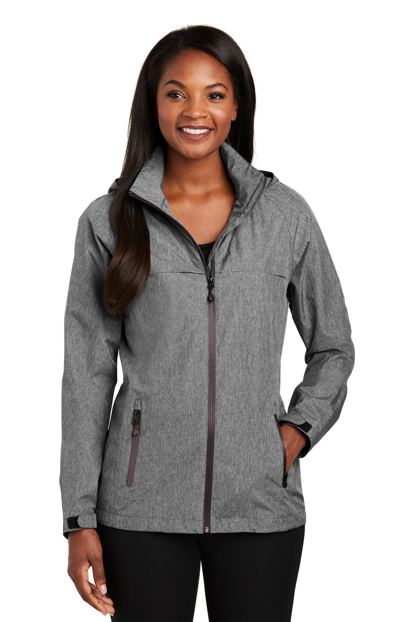 Port Authority® Ladies Torrent Waterproof Jacket. L333 Dark Grey Heather