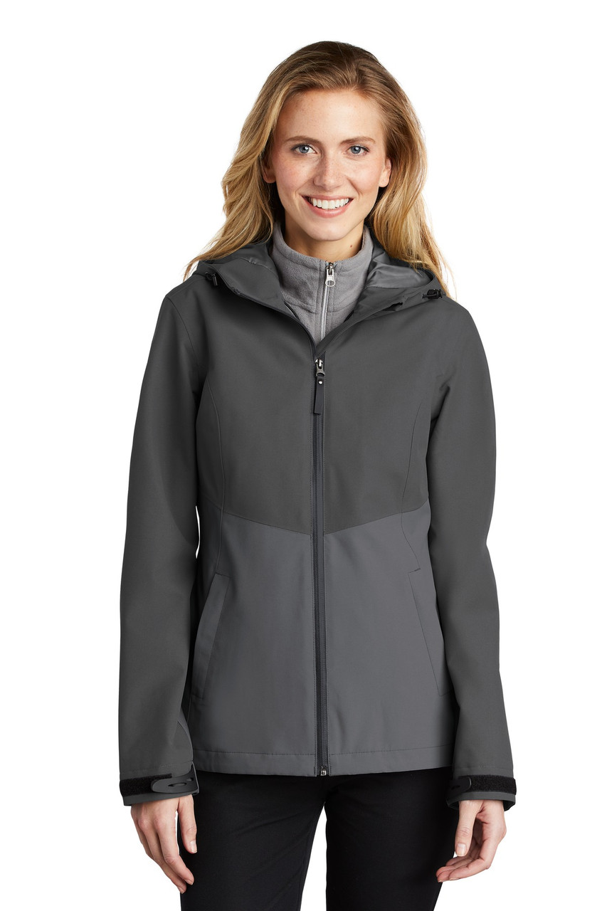 Port Authority ® Ladies Tech Rain Jacket L406 Storm Grey/ Shadow Grey
