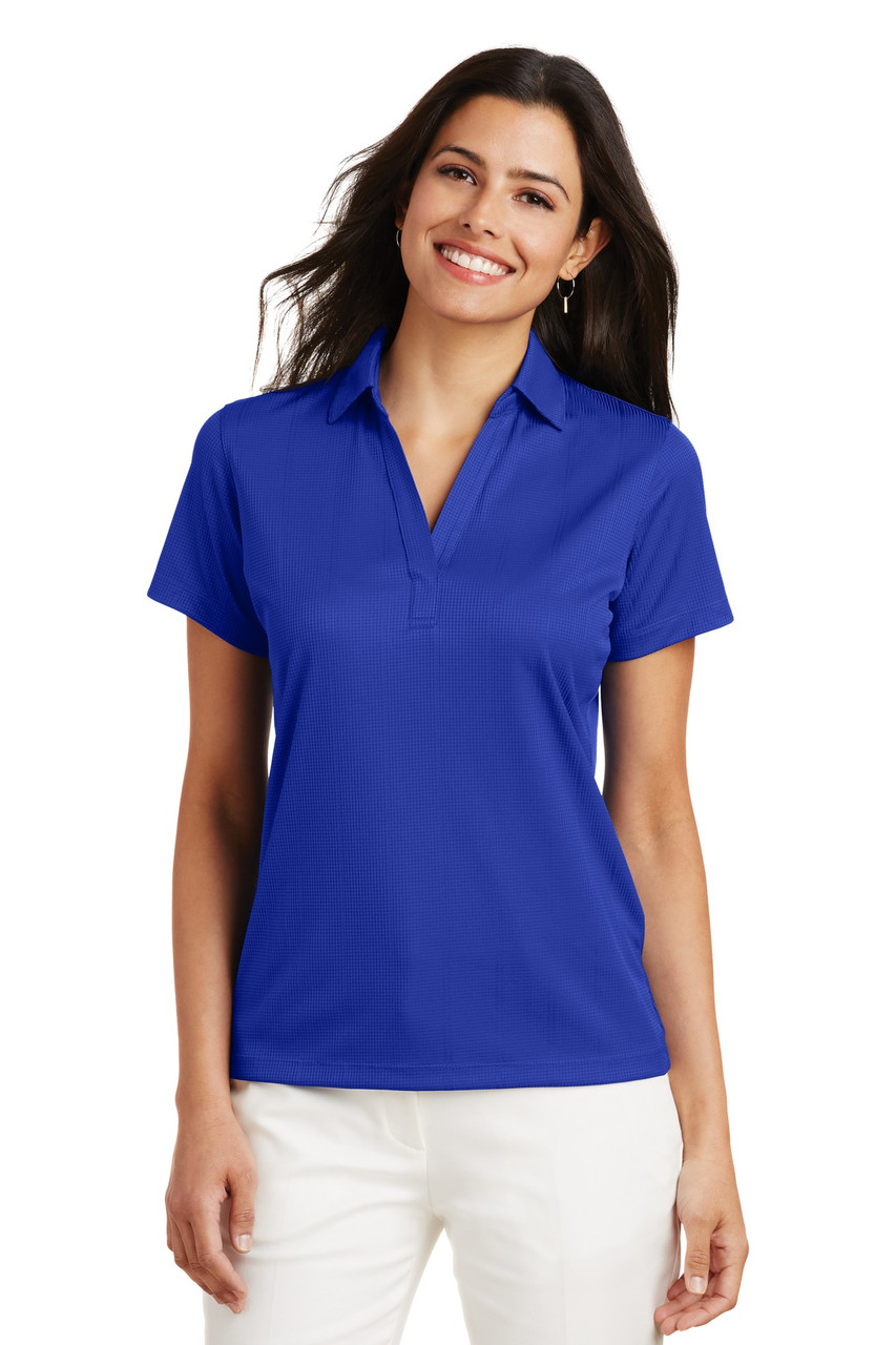 Port Authority® Ladies Performance Fine Jacquard Polo. L528 Hyper Blue