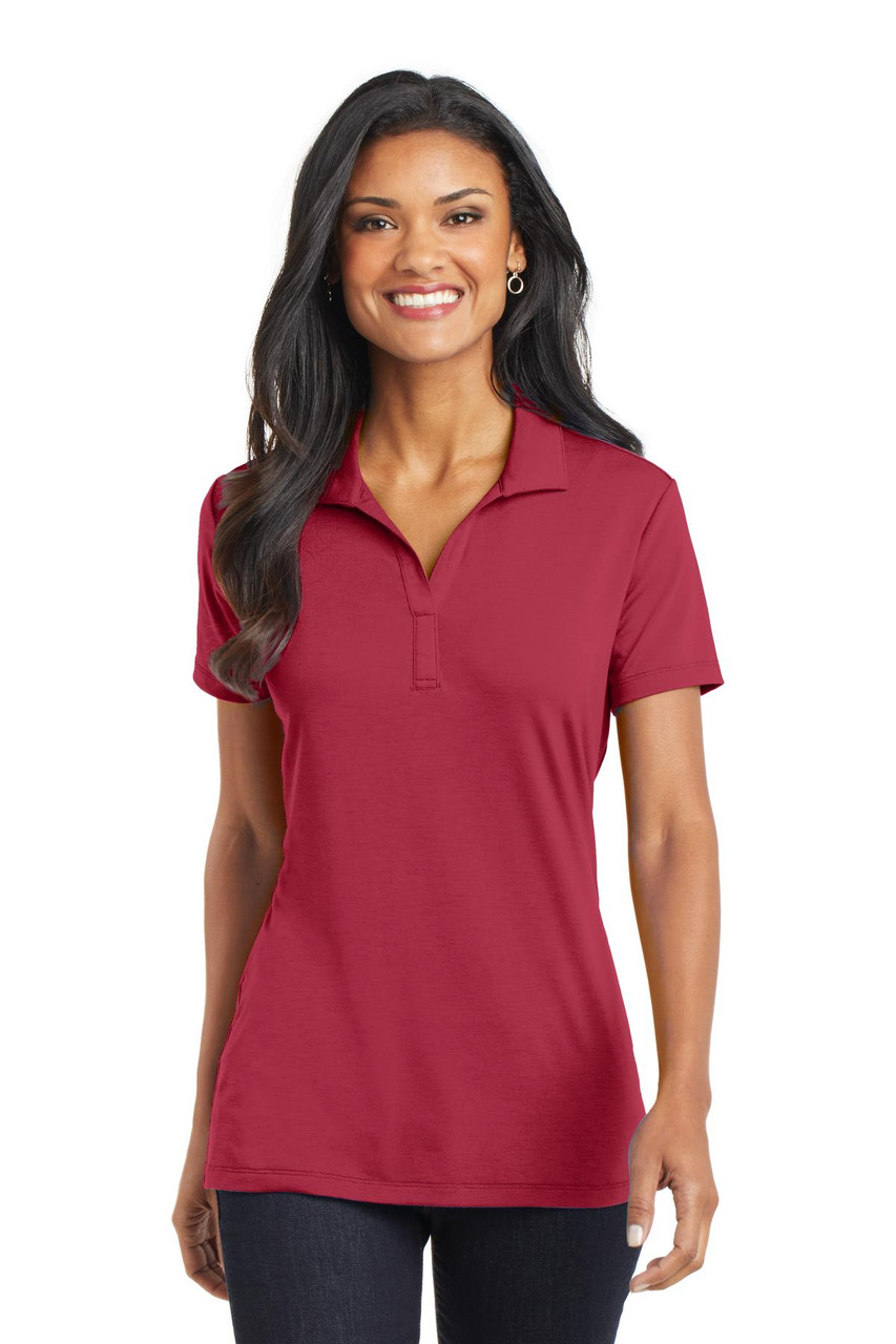 Port Authority® Ladies Cotton Touch™ Performance Polo. L568 Chili Red