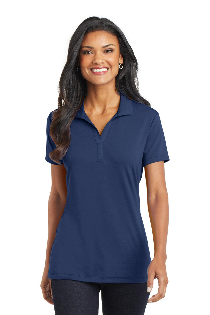 Port Authority® Ladies Cotton Touch™ Performance Polo. L568 Estate Blue