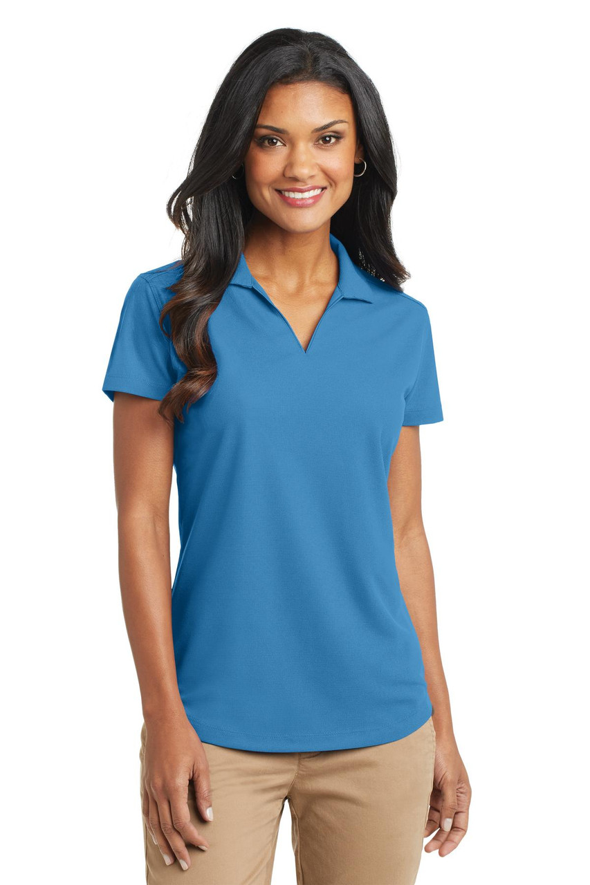 Port Authority® Ladies Dry Zone® Grid Polo. L572 Celadon Blue