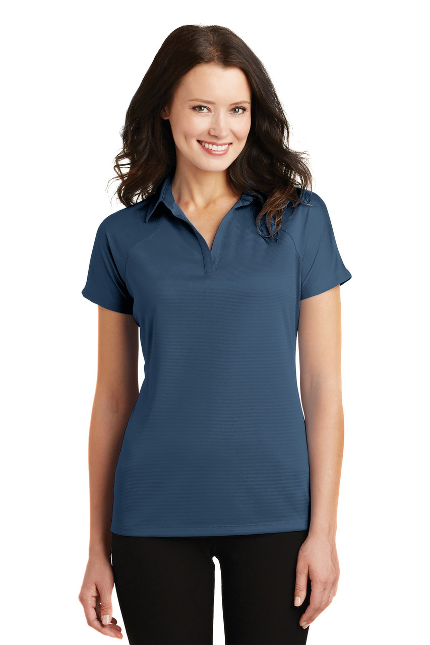 Port Authority® Ladies Crossover Raglan Polo. L575 Regatta Blue