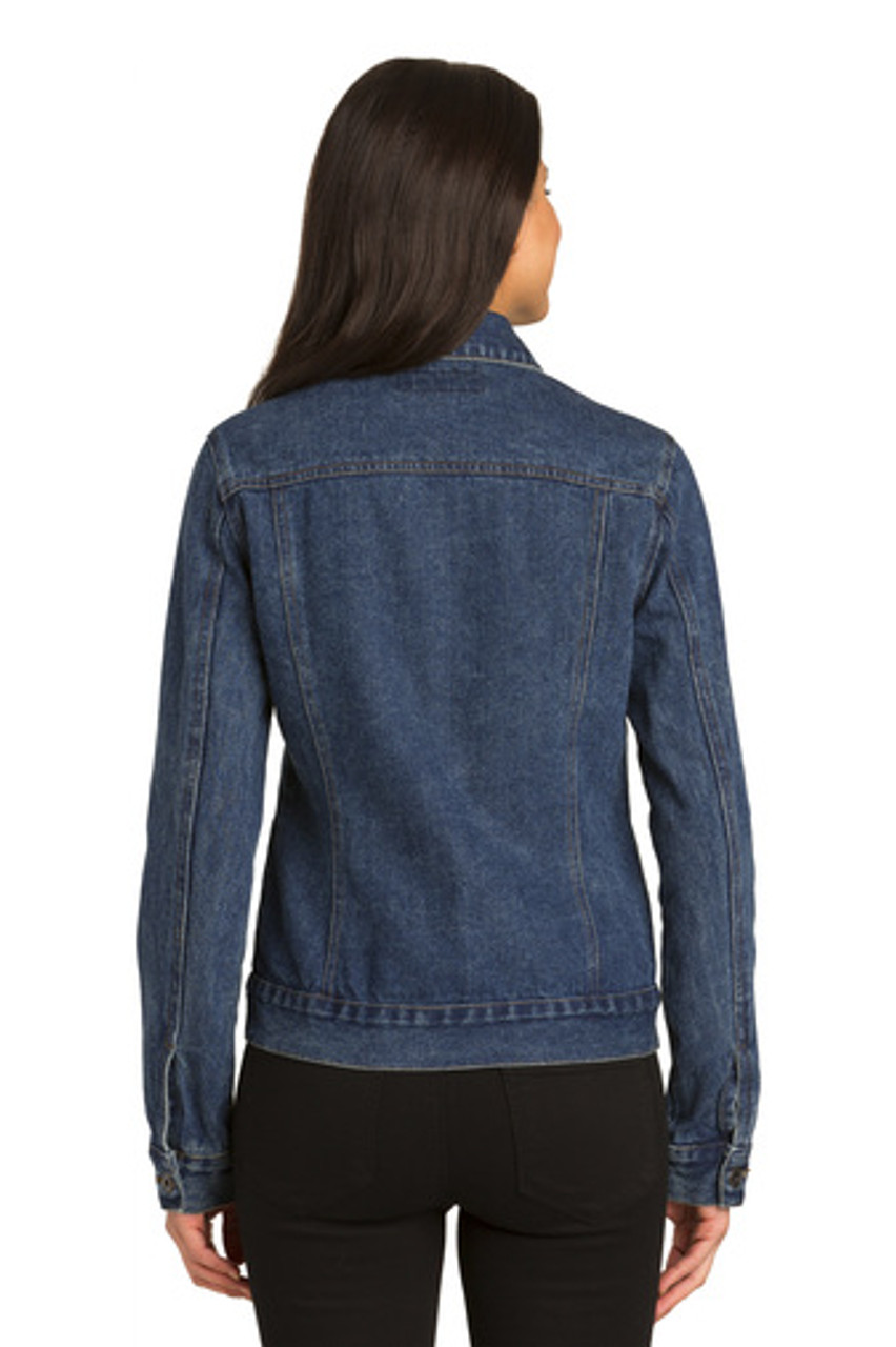 Port Authority® Ladies Denim Jacket. L7620 Denim Blue Back