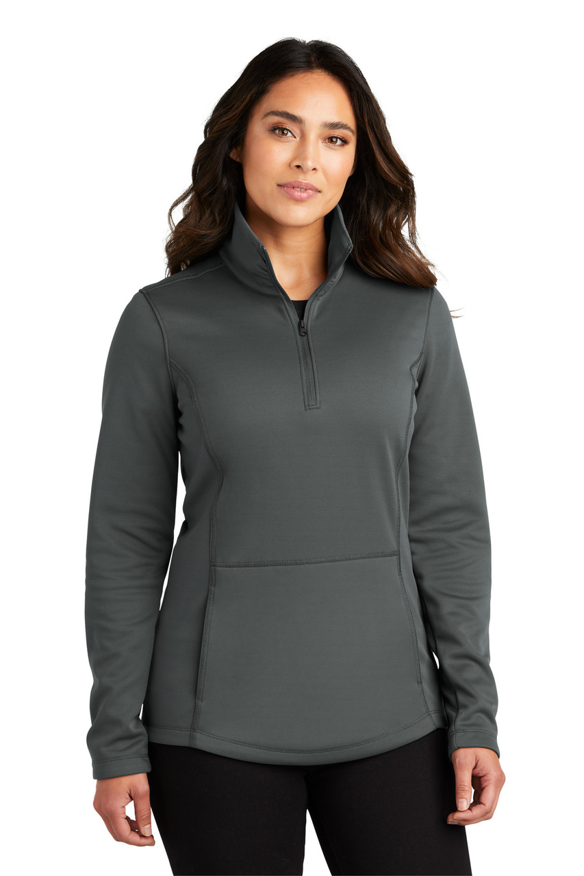 Port Authority® Ladies Smooth Fleece 1/4-Zip L804 Graphite