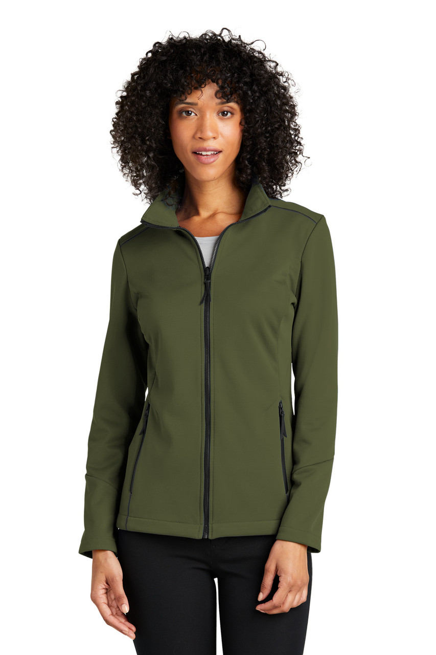 Port Authority® Ladies Collective Tech Soft Shell Jacket L921 Olive Green