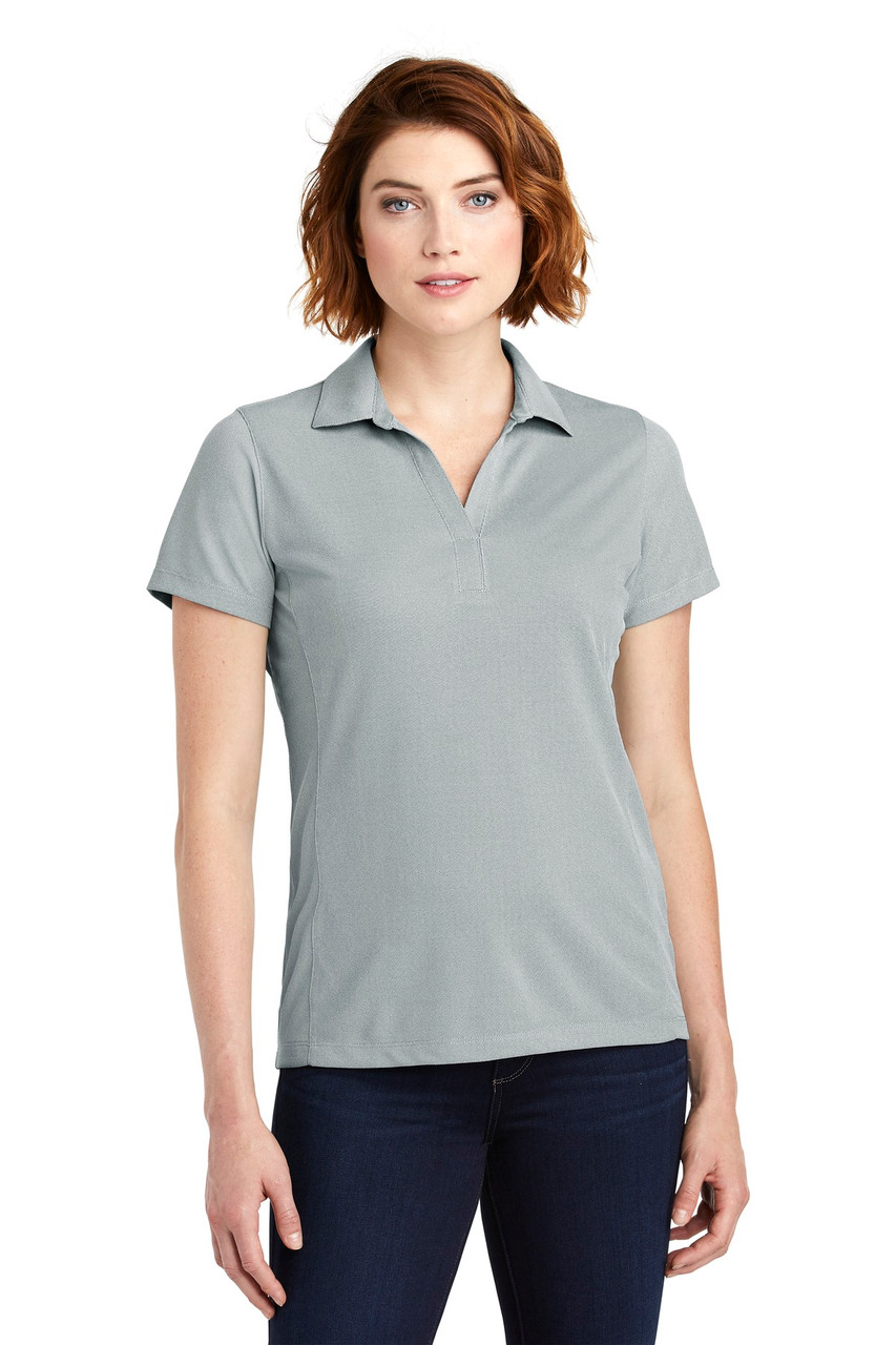 Port Authority ® Ladies Poly Oxford Pique Polo. LK582 Gusty Grey