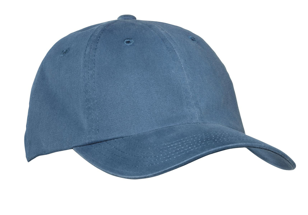 Port Authority® Garment-Washed Cap.  PWU Steel Blue