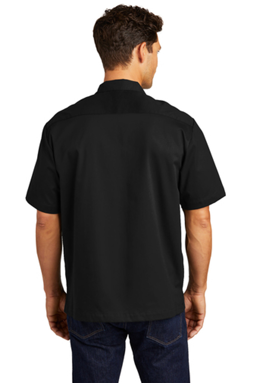 Port Authority® Retro Camp Shirt.  S300 Black/ Royal
