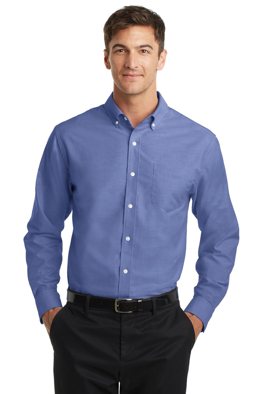 Port Authority® SuperPro™ Oxford Shirt. S658 Navy