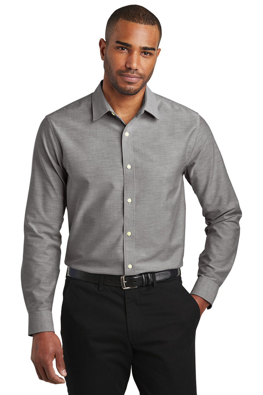 Port Authority ® Slim Fit SuperPro ™ Oxford Shirt. S661 Black