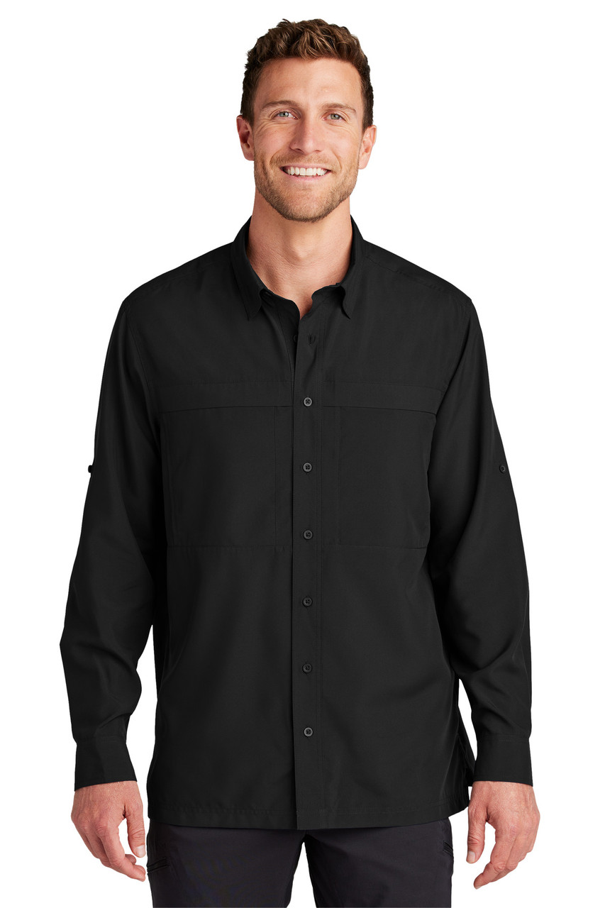 Port Authority® Long Sleeve UV Daybreak Shirt W960 Deep Black