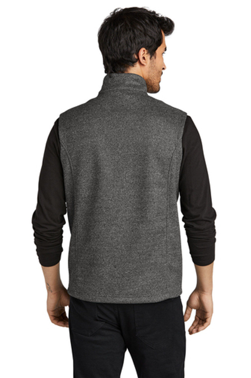 OGIO® Grit Fleece Vest OG730 Diesel Grey Heather Back