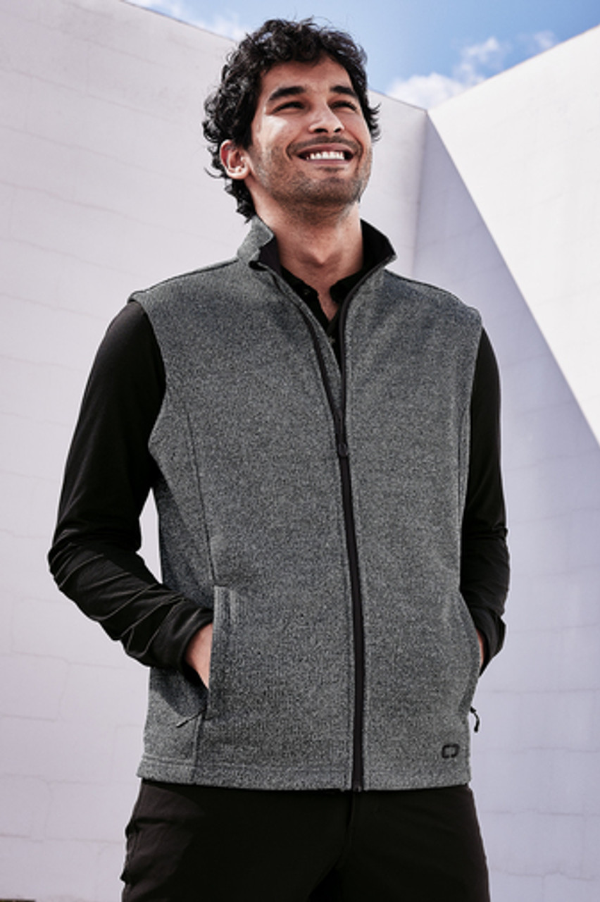 OGIO® Grit Fleece Vest OG730 Diesel Grey Heather Lifestyle