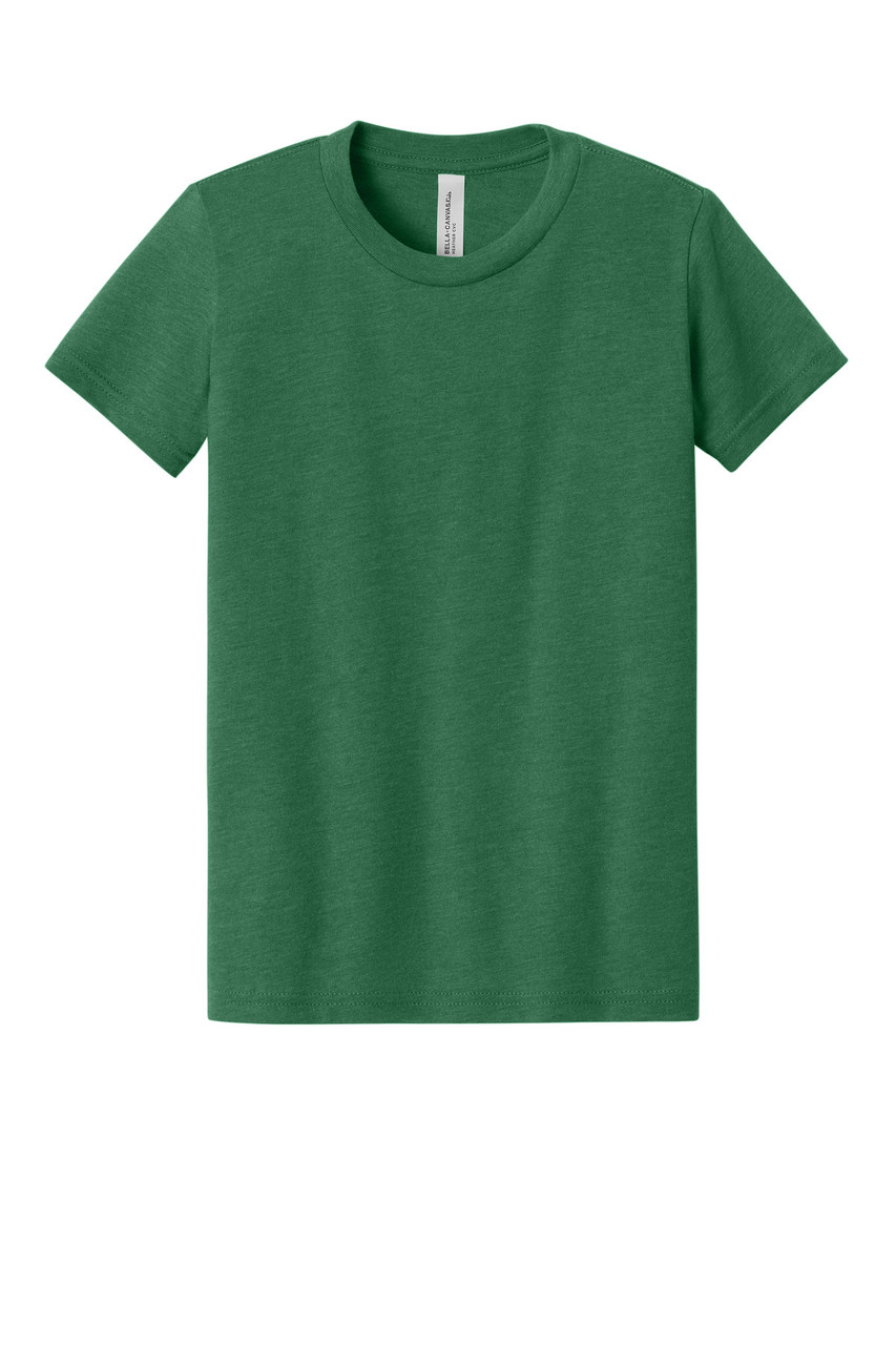 BELLA+CANVAS® Youth Heather CVC Tee BC3001YCVC Heather Grass Green