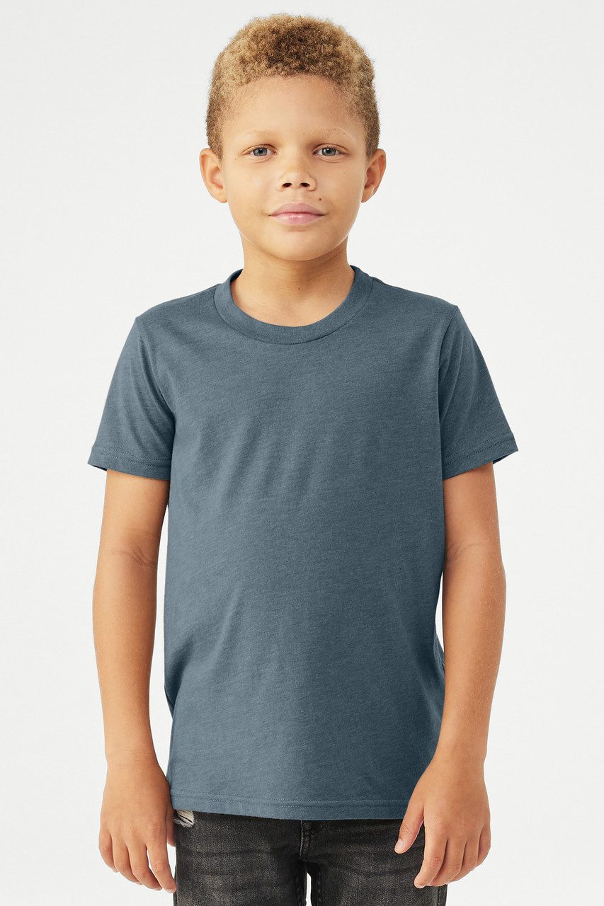 BELLA+CANVAS® Youth Heather CVC Tee BC3001YCVC Heather Slate