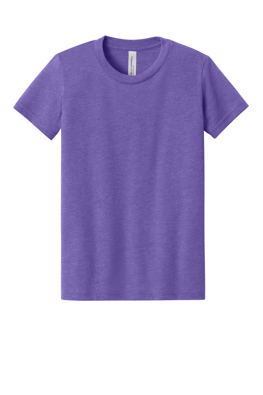 BELLA+CANVAS® Youth Heather CVC Tee BC3001YCVC Heather Team Purple