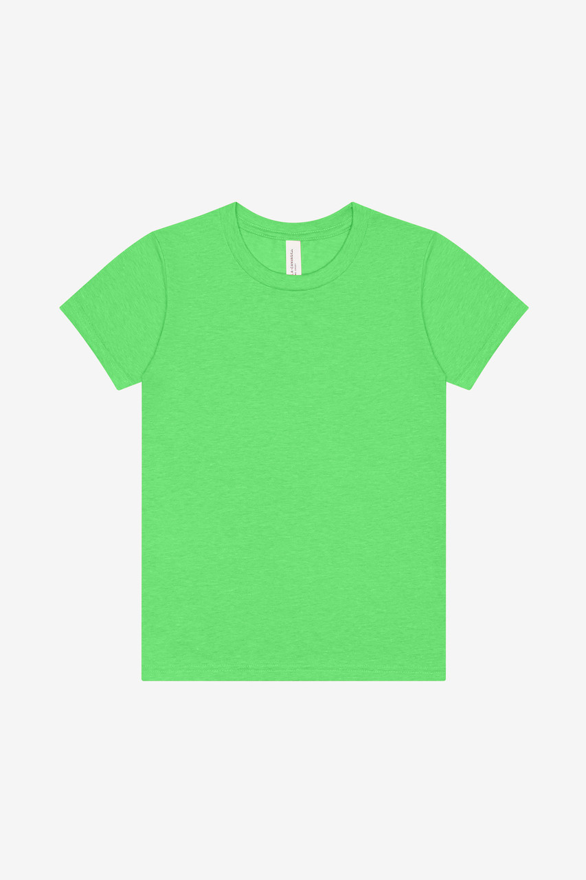 BELLA+CANVAS® Youth Heather CVC Tee BC3001YCVC Neon Green