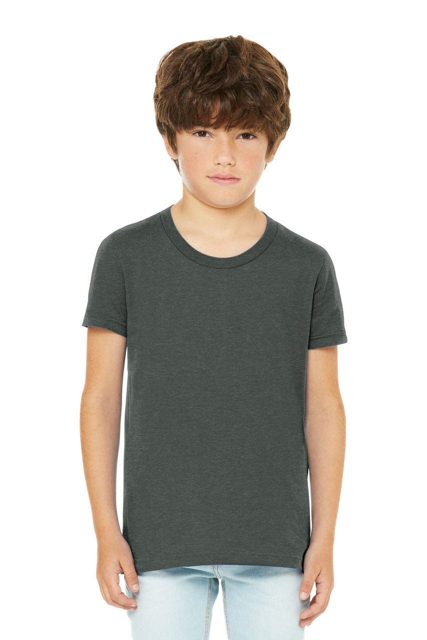 BELLA+CANVAS® Youth Heather CVC Tee BC3001YCVC Deep Heather