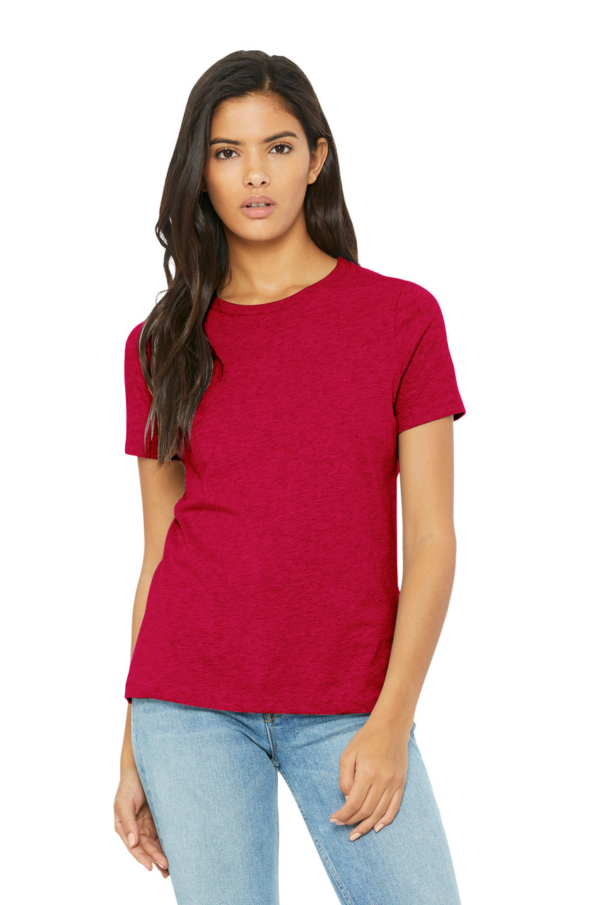 BELLA+CANVAS® Women's Relaxed CVC Tee BC6400CVC Heather Red