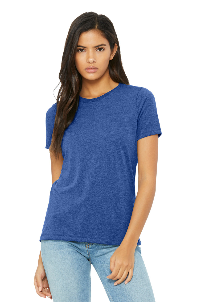 BELLA+CANVAS® Women's Relaxed Triblend Tee BC6413 Blue Triblend