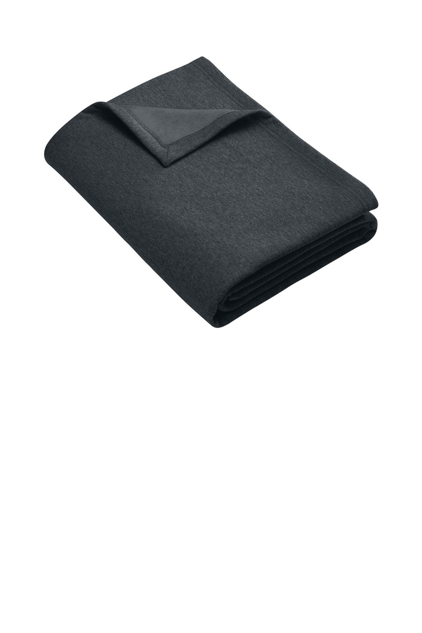 Port & Co™ Core Fleece Sweatshirt Blanket. BP78 Dark Heather Grey