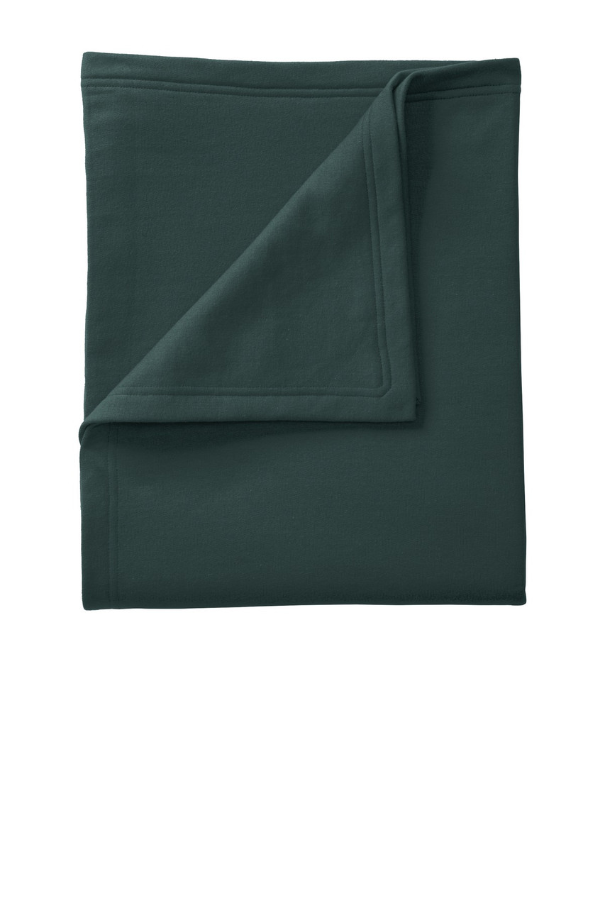 Port & Company® Core Fleece Sweatshirt Blanket. BP78 Dark Green