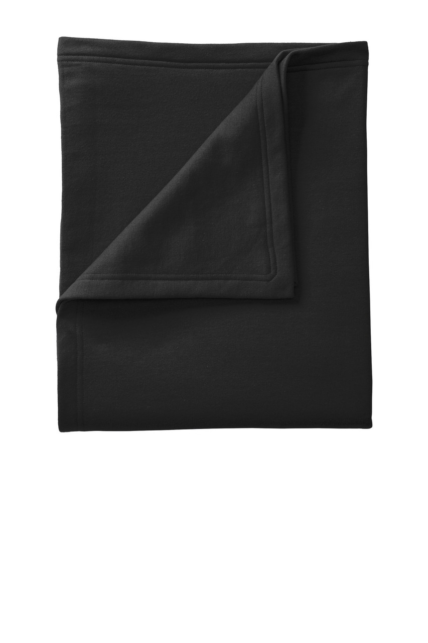 Port & Company® Core Fleece Sweatshirt Blanket. BP78 Jet Black