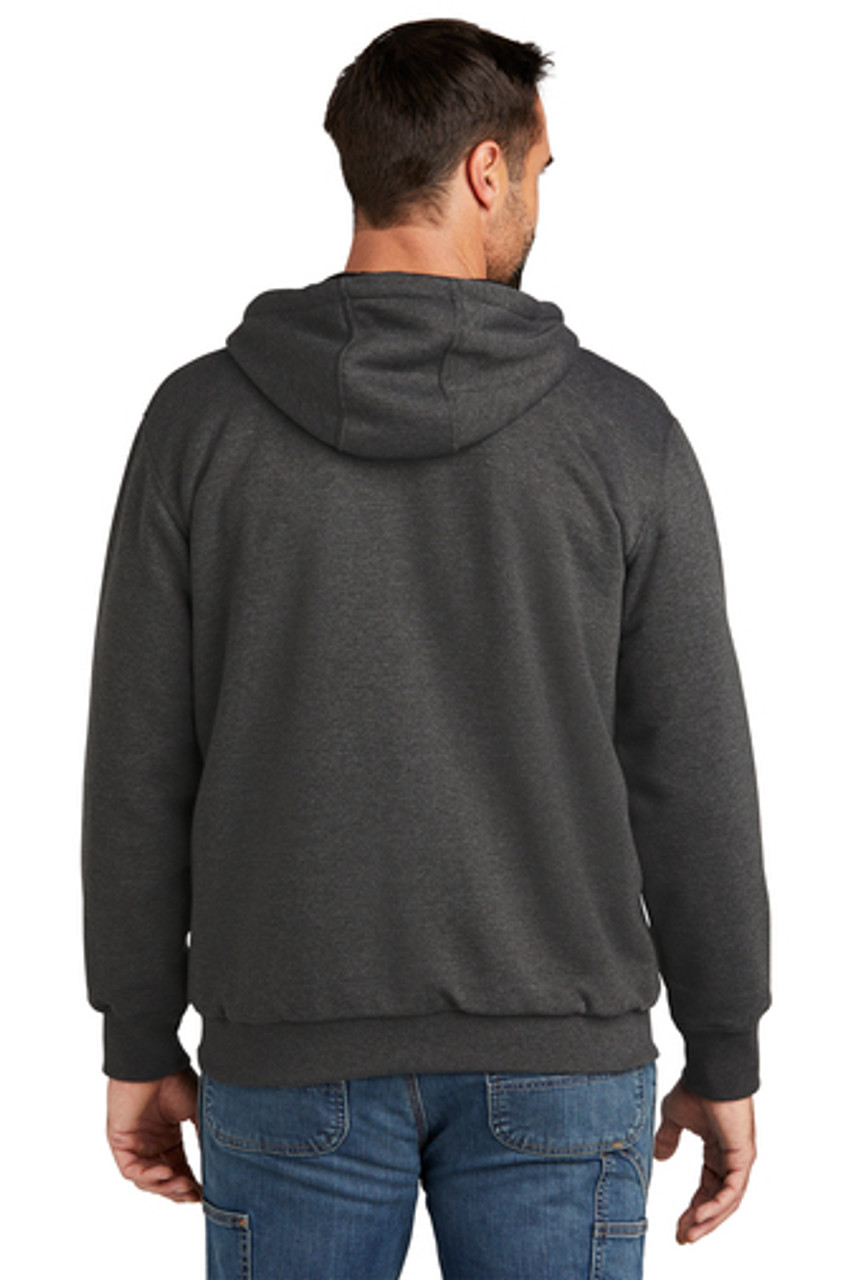 Carhartt® Midweight Thermal-Lined Full-Zip Sweatshirt CT104078 Carbon Heather Back