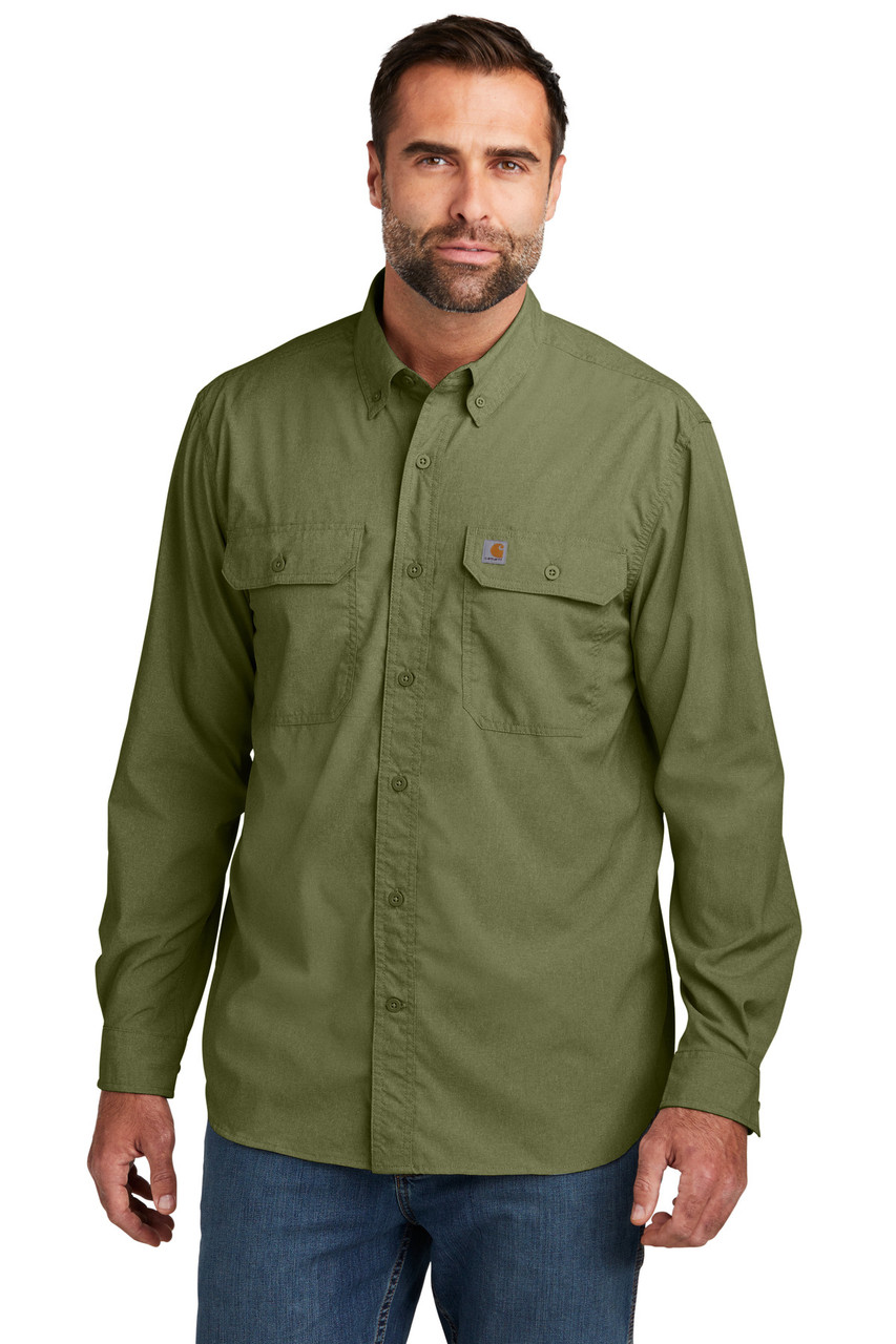 Carhartt Force® Solid Long Sleeve Shirt CT105291 Burnt Olive