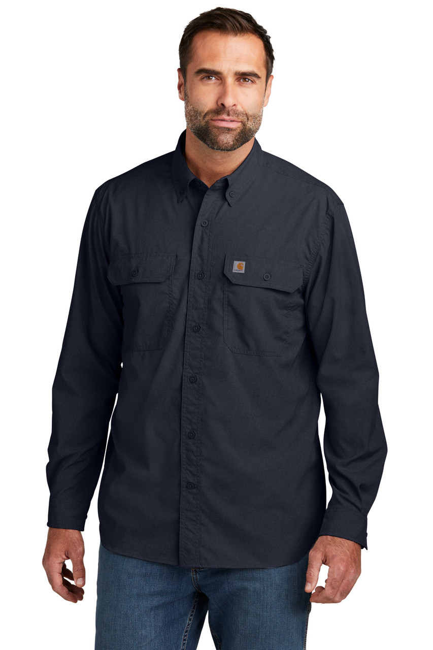 Carhartt Force® Solid Long Sleeve Shirt CT105291 Navy