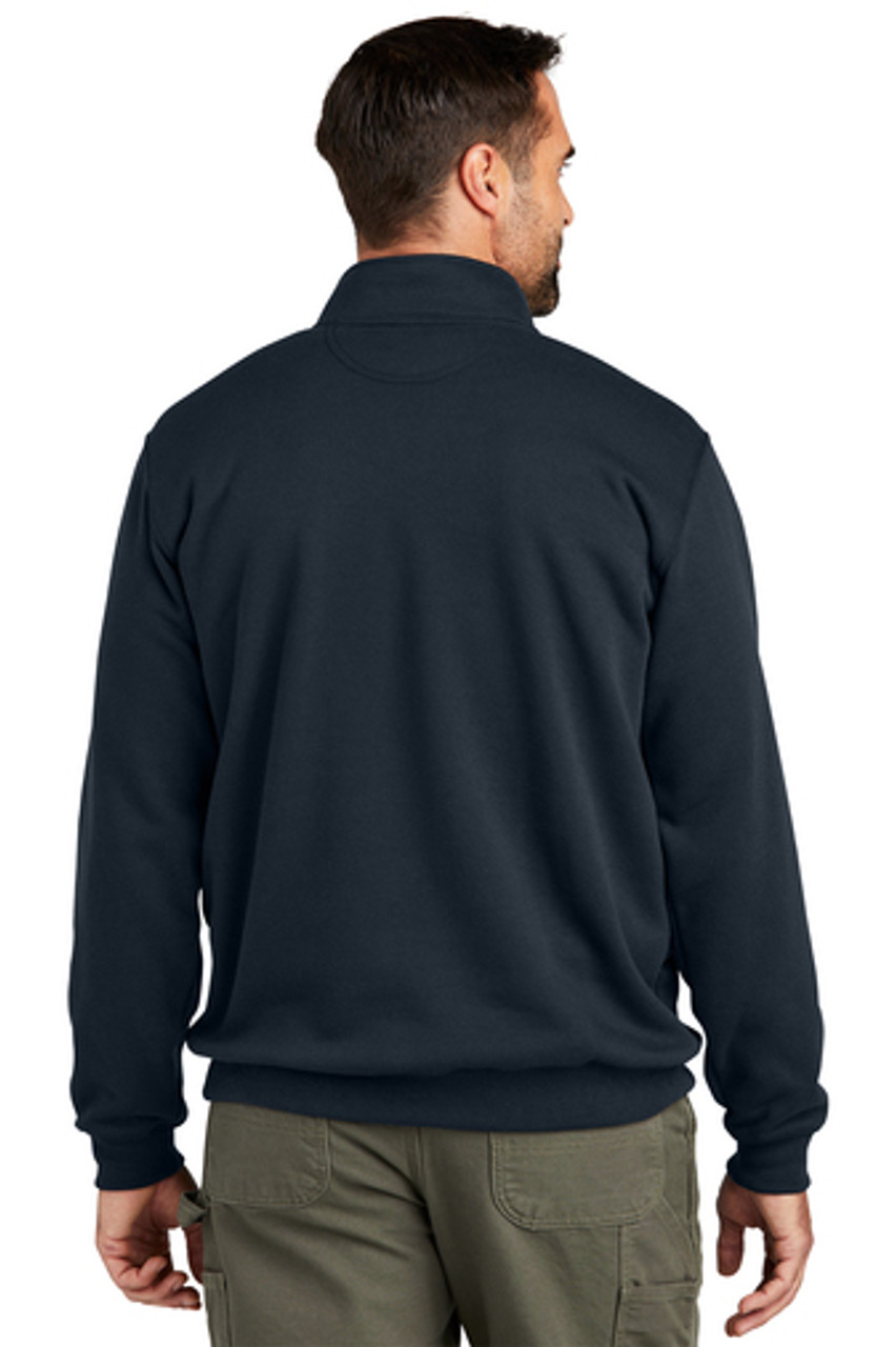 Carhartt® Midweight 1/4-Zip Mock Neck Sweatshirt CT105294 New Navy Back