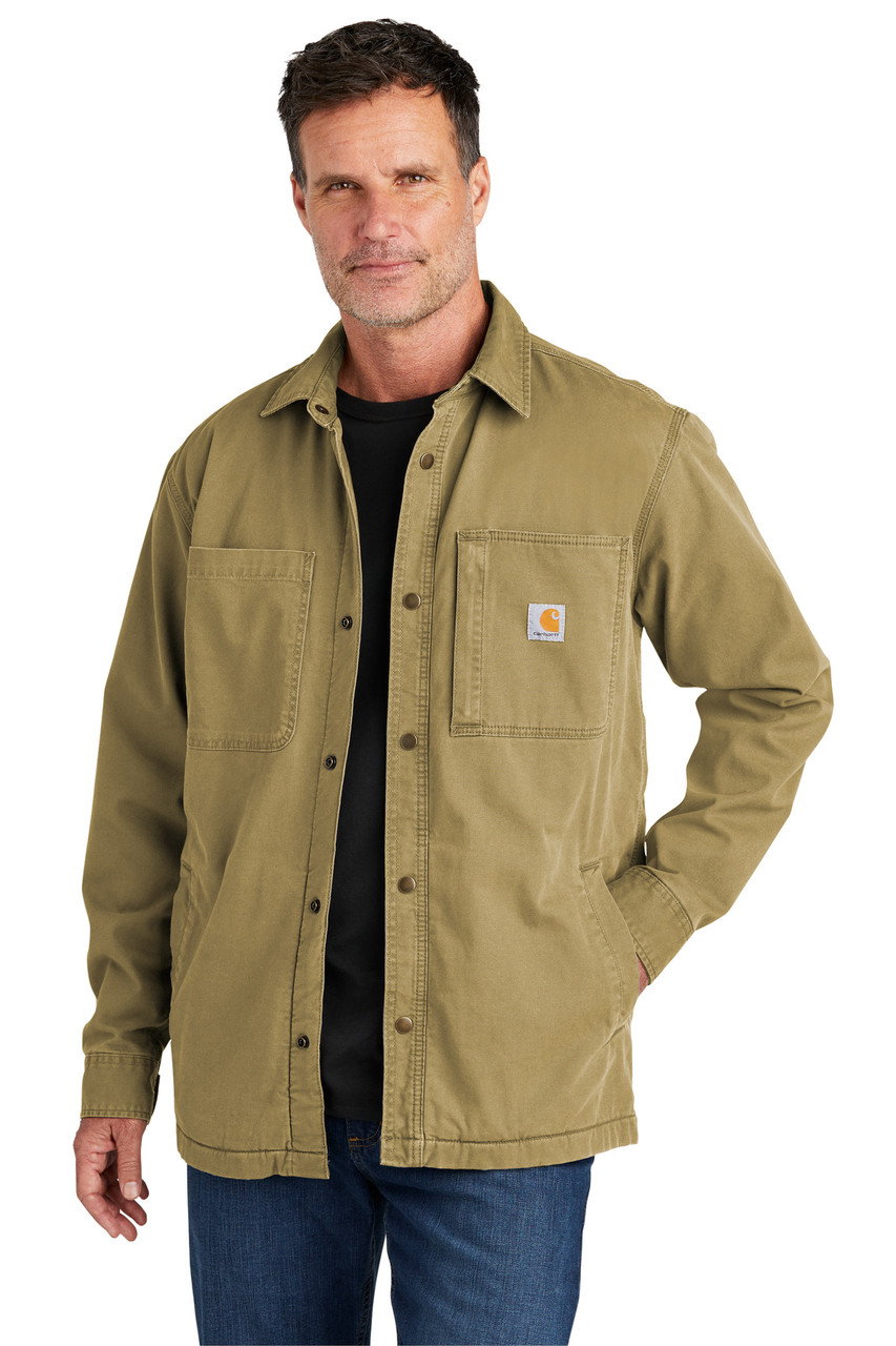 Carhartt® Rugged Flex® Fleece-Lined Shirt Jac CT105532 Dark Khaki