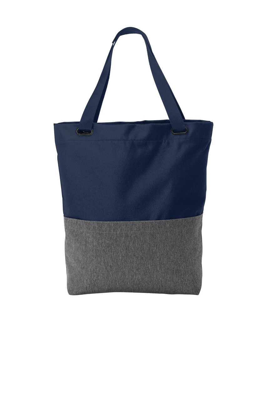 Port Authority ® Access Convertible Tote. BG418 Heather Grey/ River Blue Navy