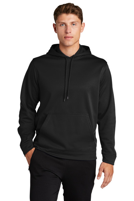 Sport-Tek® Sport-Wick® Fleece Hooded Pullover.  F244 Black Sport-Tek® Sport-Wick® Fleece Hooded Pullover.  F244 Black