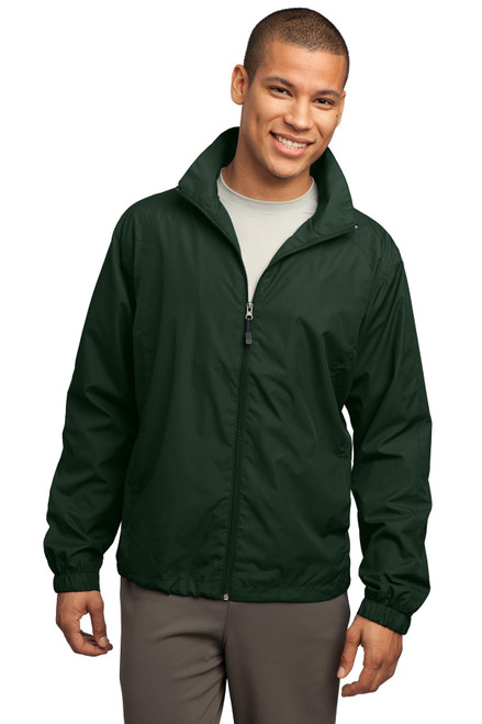 Sport-Tek® Full-Zip Wind Jacket. JST70 Forest Green