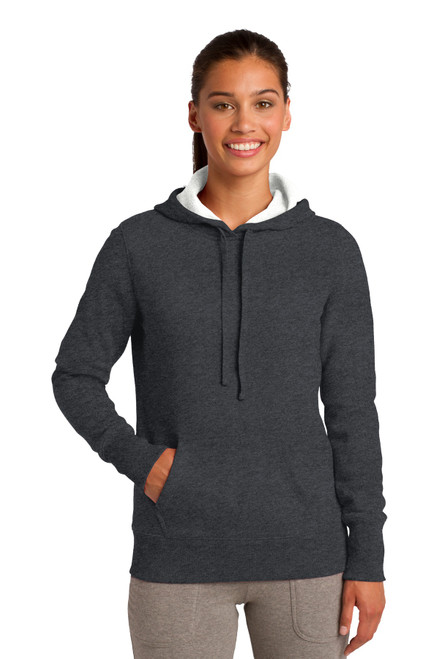 Sport-Tek® Ladies Pullover Hooded Sweatshirt. LST254 Graphite Heather