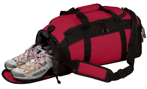 Port Authority® - Gym Bag.  BG970 Red In Use