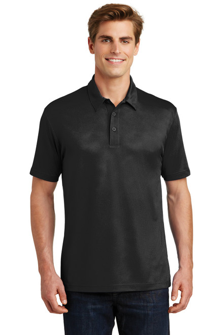 Sport-Tek® Embossed PosiCharge® Tough Polo®. ST630 Black Sport-Tek® Embossed PosiCharge® Tough Polo®. ST630 Black
