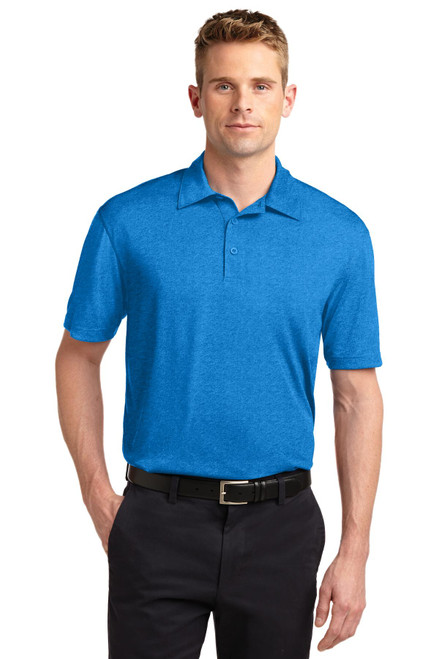 Sport-Tek® Heather Contender™ Polo. ST660 Blue Wake Heather Sport-Tek® Heather Contender™ Polo. ST660 Blue Wake Heather