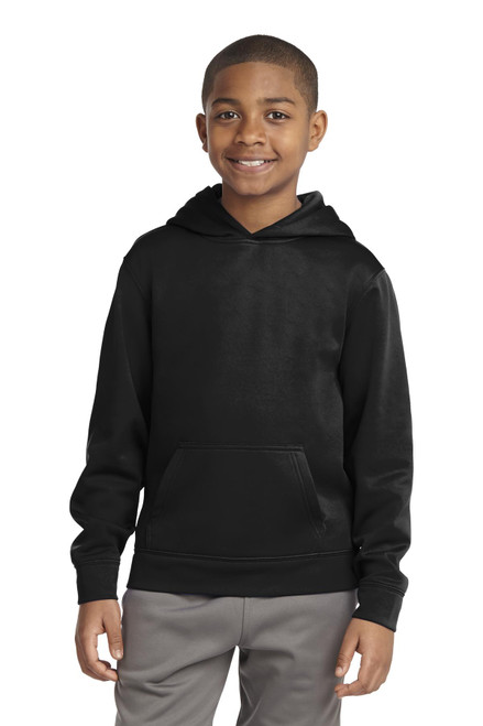 Sport-Tek® Youth Sport-Wick® Fleece Hooded Pullover. YST244 Black Sport-Tek® Youth Sport-Wick® Fleece Hooded Pullover. YST244 Black