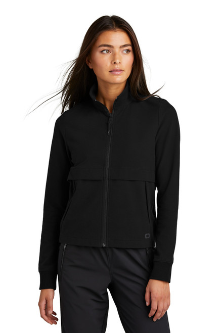 OGIO® Ladies Outstretch Full-Zip LOG830 Blacktop OGIO® Ladies Outstretch Full-Zip LOG830 Blacktop