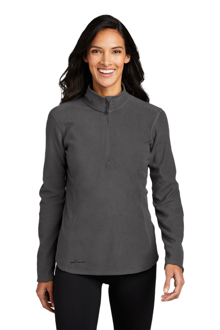 Eddie Bauer® Ladies 1/2-Zip Microfleece Jacket EB227 Grey Steel