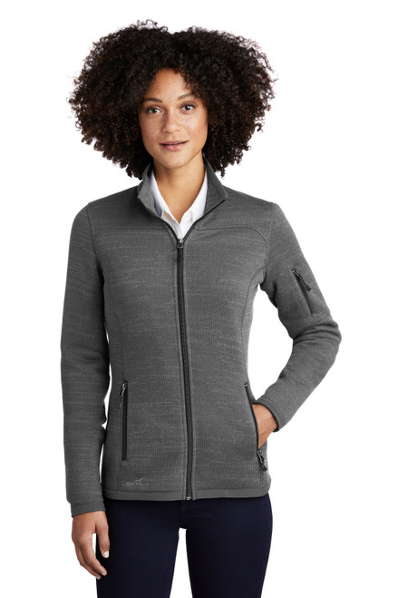 Eddie Bauer ® Ladies Sweater Fleece Full-Zip. EB251 Dark Grey Heather Eddie Bauer ® Ladies Sweater Fleece Full-Zip. EB251 Dark Grey Heather