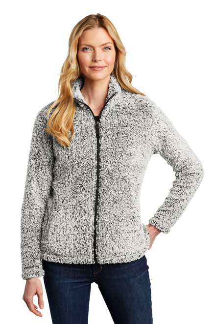 Port Authority ® Ladies Cozy Fleece Jacket. L131 Grey Heather Port Authority ® Ladies Cozy Fleece Jacket. L131 Grey Heather
