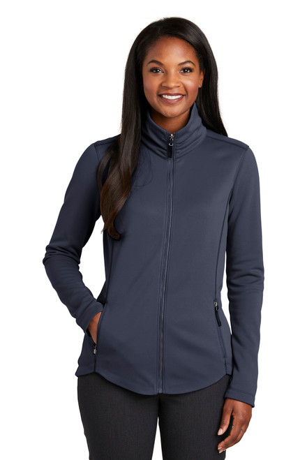 Port Authority ® Ladies Collective Smooth Fleece Jacket. L904 River Blue Navy Port Authority ® Ladies Collective Smooth Fleece Jacket. L904 River Blue Navy