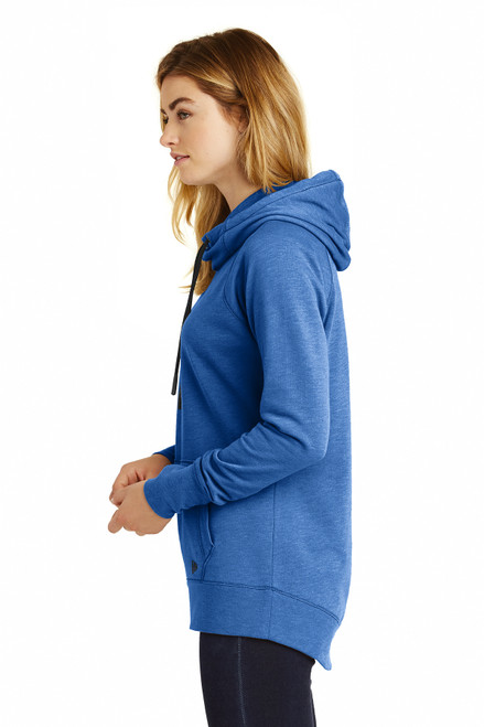 New Era ® Ladies Tri-Blend Fleece Pullover Hoodie. LNEA510 Royal Heather Side