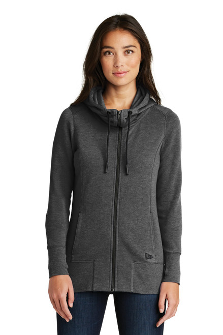New Era ® Ladies Tri-Blend Fleece Full-Zip Hoodie. LNEA511 Black Heather New Era ® Ladies Tri-Blend Fleece Full-Zip Hoodie. LNEA511 Black Heather