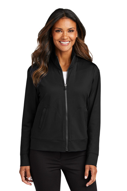 Port Authority® Ladies C-FREE® Double Knit Full-Zip LK881 Deep Black Port Authority® Ladies C-FREE® Double Knit Full-Zip LK881 Deep Black