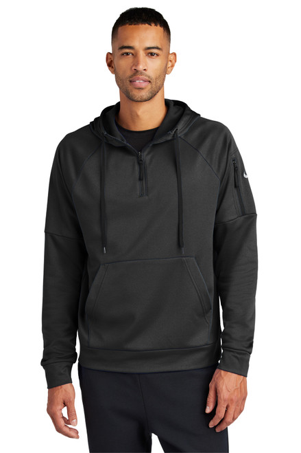 Nike Therma-FIT Pocket 1/4-Zip Fleece Hoodie NKFD9742 Black